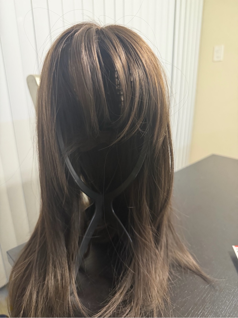 20” (bangs ) Classic Long Women's Wig with bangs Subtle Highlights - Brown